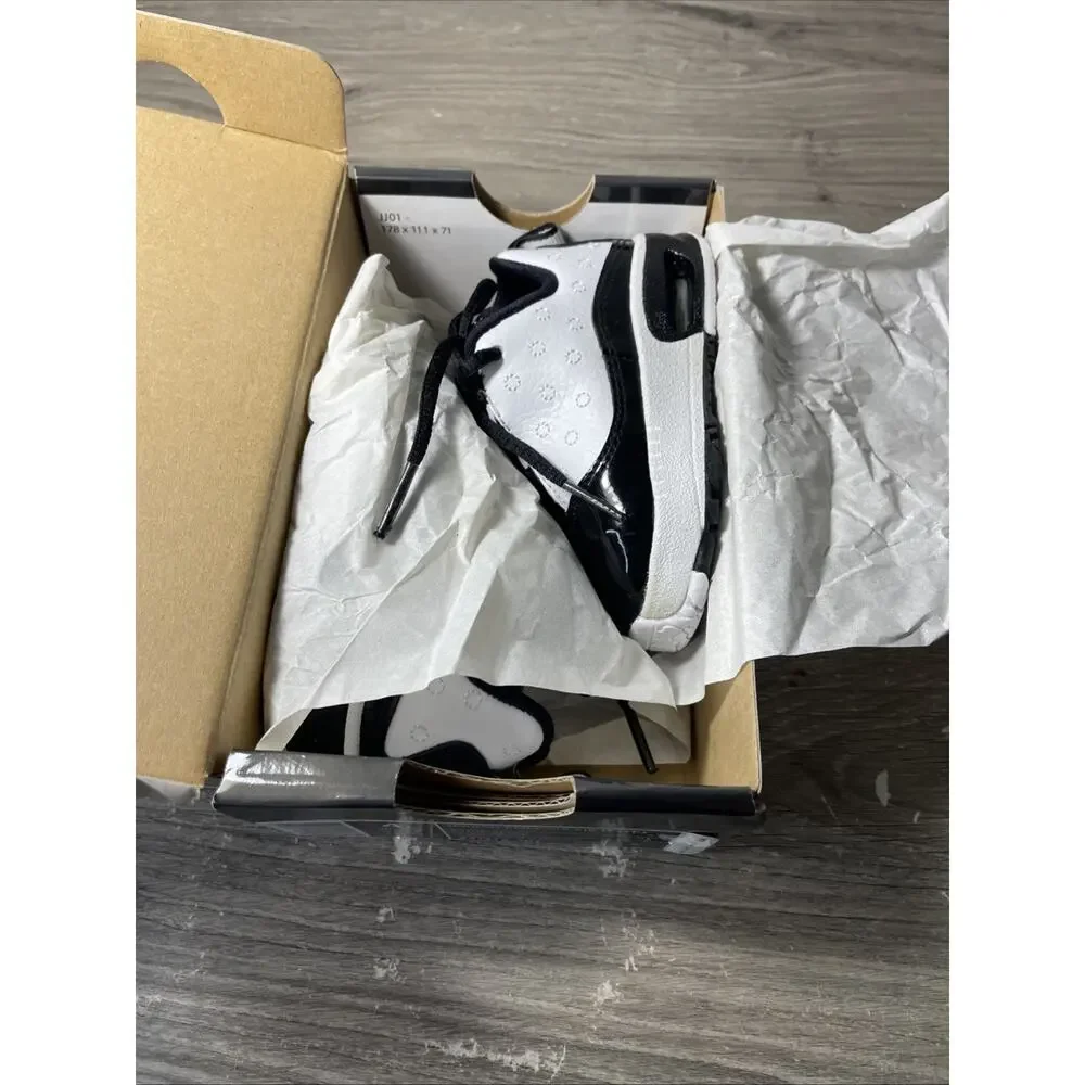 Nike Jordan CMFT Viz Air 13 TD Toddler White Black Sneaker 441376-101 4C